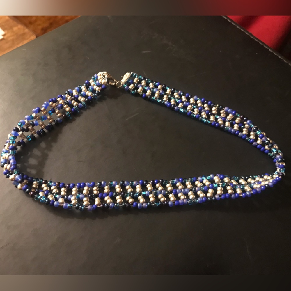 Handmade beaded choker necklace